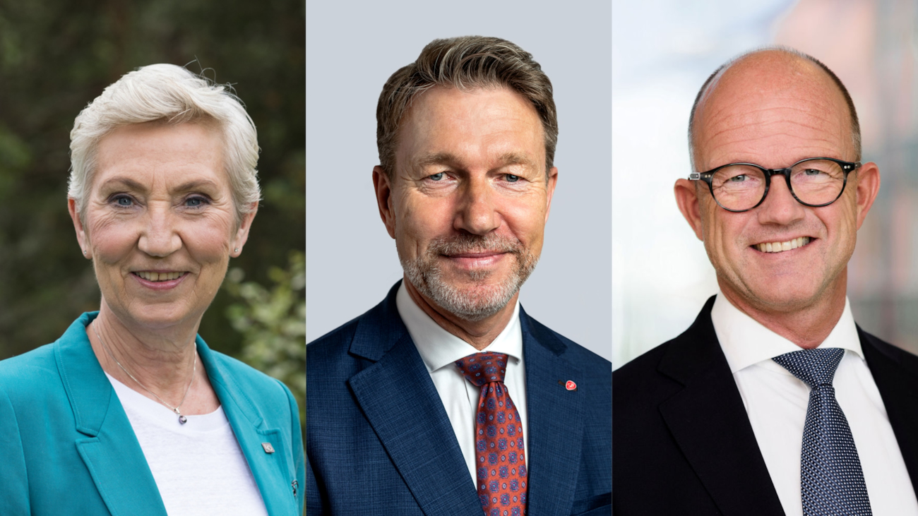 Bilde av LO-leder, energiministeren og NHO-leder